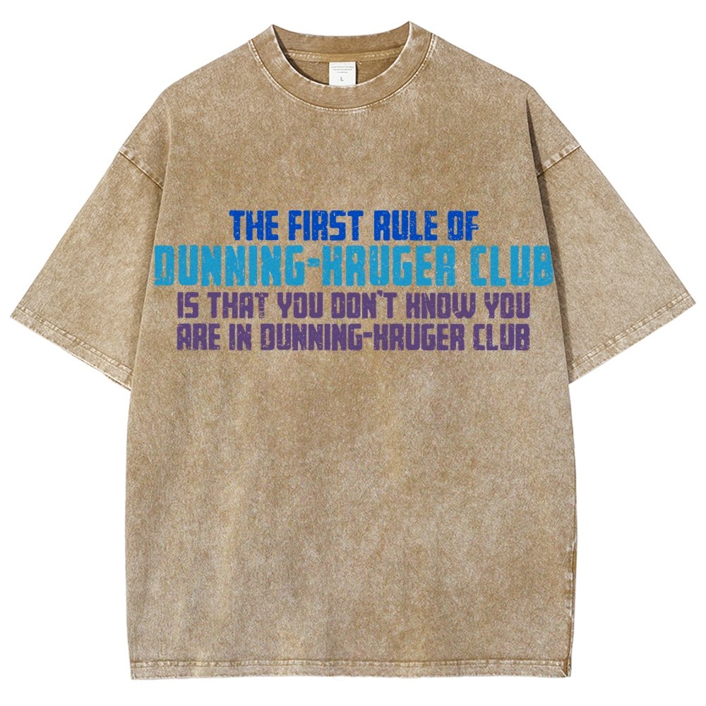 Dunning-Kruger Club Vintage Distressed T-shirt