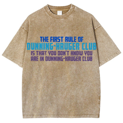 Dunning-Kruger Club Vintage Distressed T-shirt