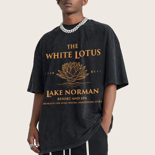 White Lotus LKN Vintage Distressed T-shirt
