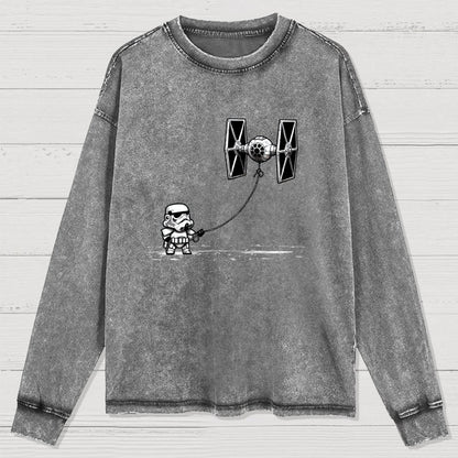 Flying The Galactic Alliance's Kite Washed Long Sleeve Tee