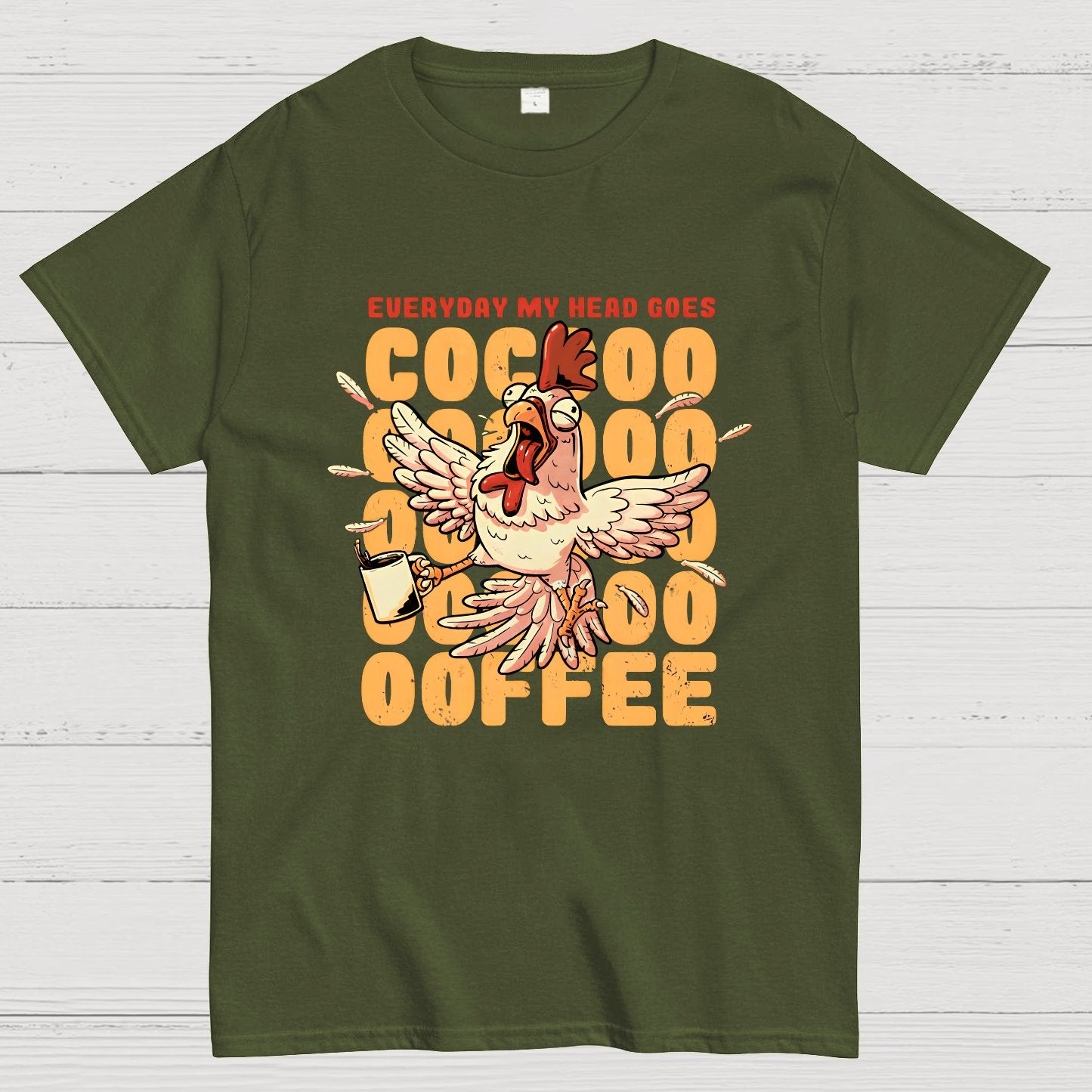 Cocoffee Funny Chicken Nerdy T-Shirt