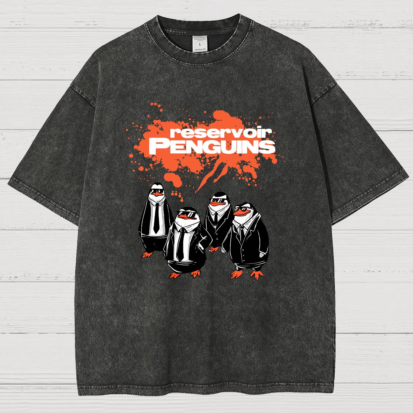 Reservoir Penguins Geeky Vintage Distressed T-shirt