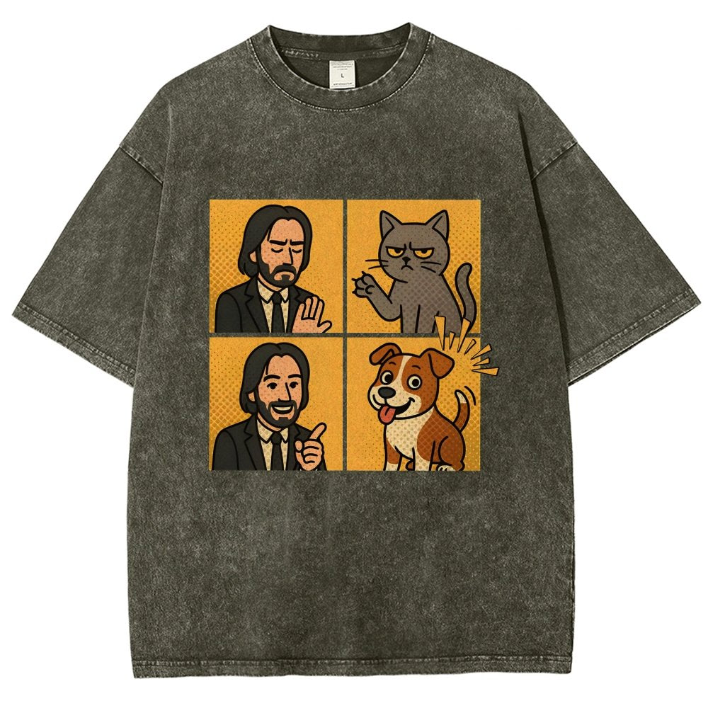 Dog Vintage Distressed T-shirt