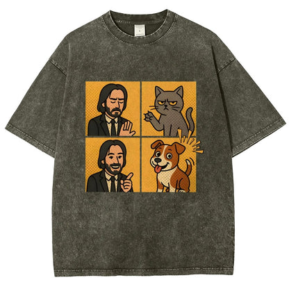Dog Vintage Distressed T-shirt