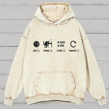 Programming Coder Nerd Vintage Distressed Hoodie