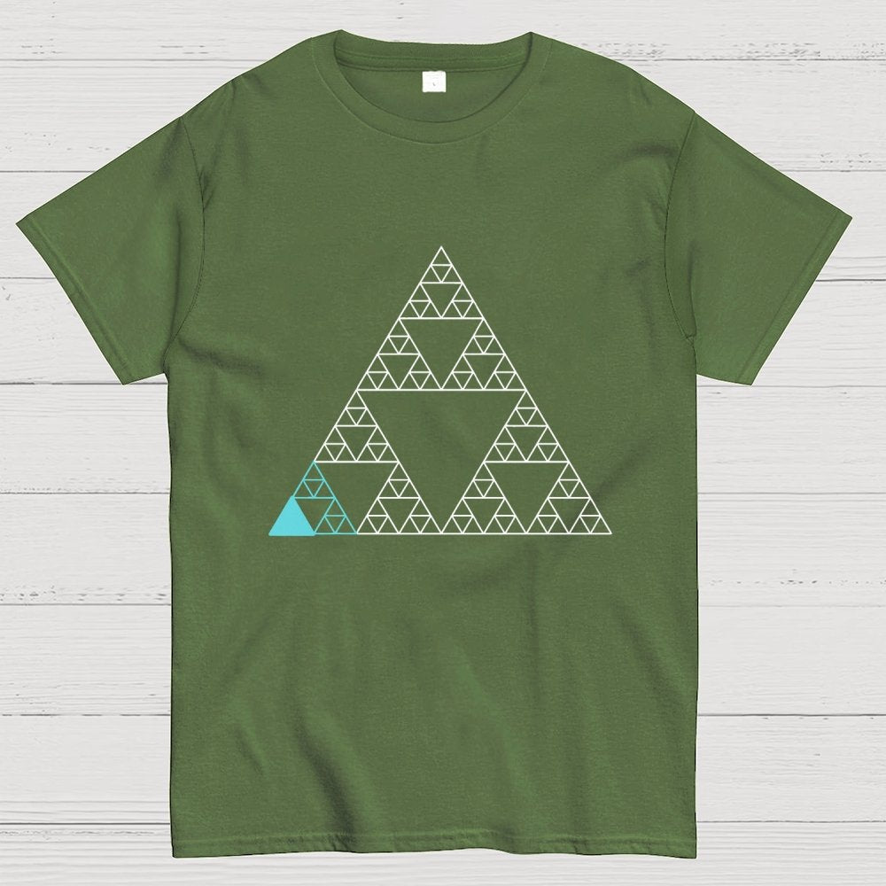 The Minimalist Aesthetic Sierpinski Triangle Art Print Geek T-Shirt