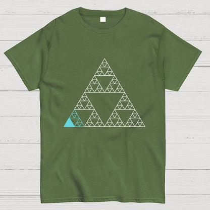 The Minimalist Aesthetic Sierpinski Triangle Art Print Geek T-Shirt