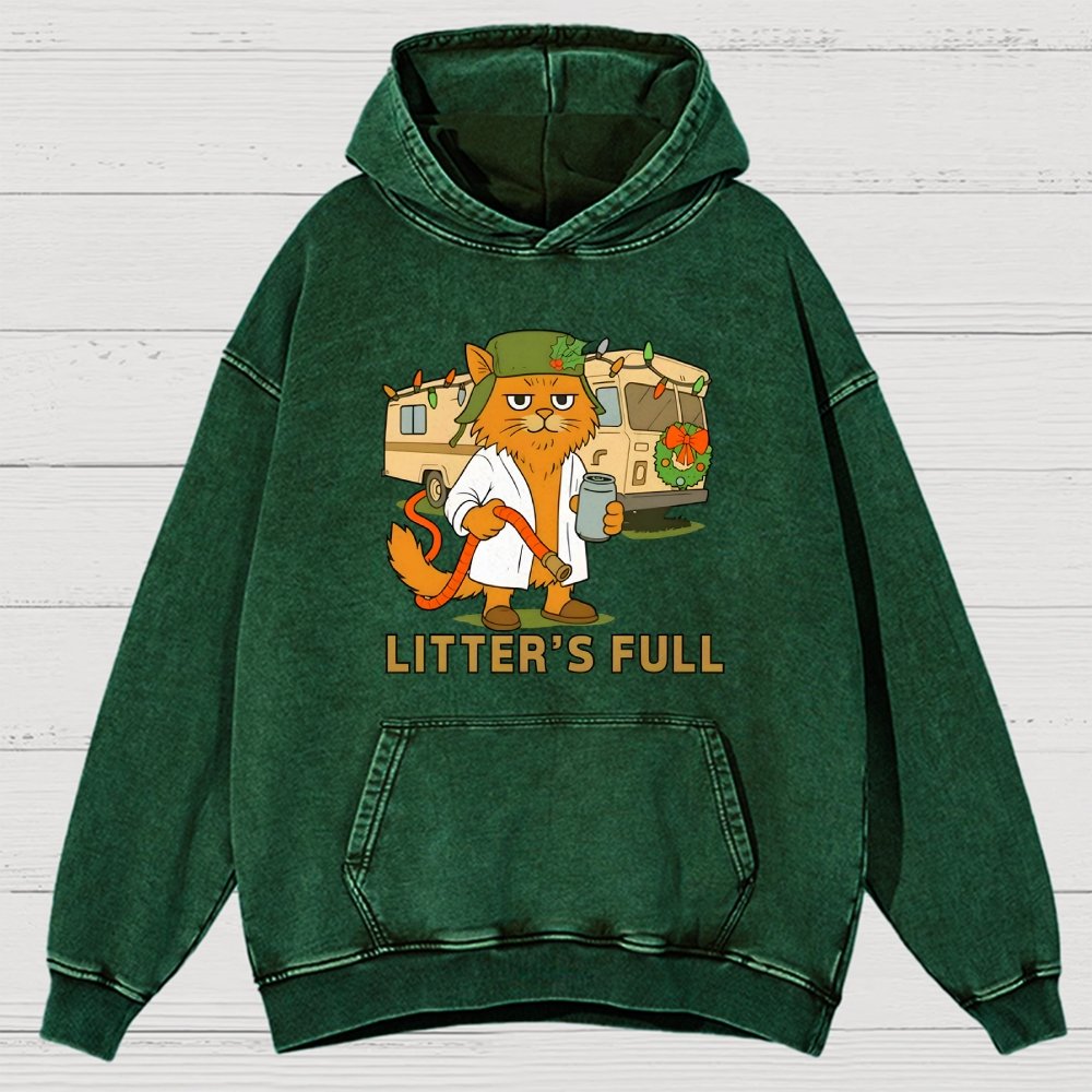 Christmas Shitters Full Cat Vintage Distressed Hoodie