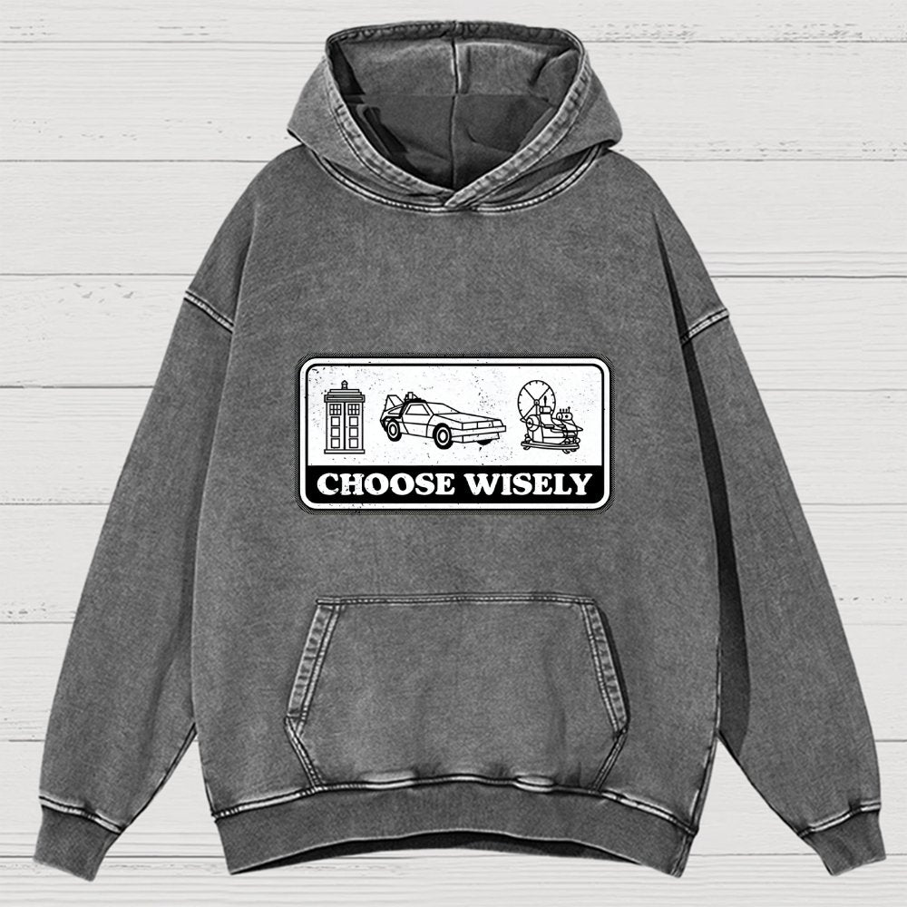 Temporal Dilemma Vintage Distressed Hoodie