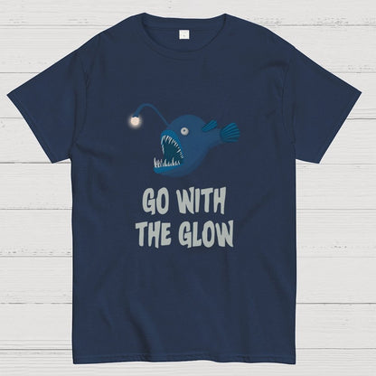 Go With The Glow Anglerfish Pun Geek T-Shirt