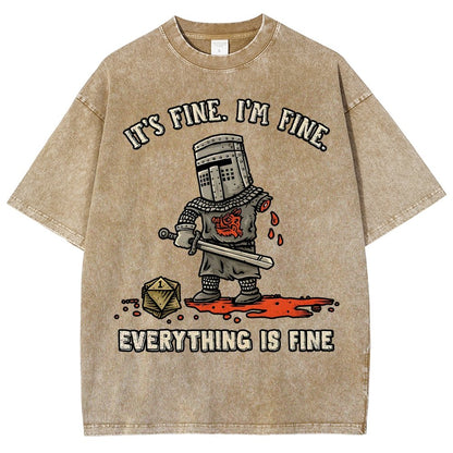 Its Fine Im Fine Everything Is Fine  Vintage Distressed T-shirt