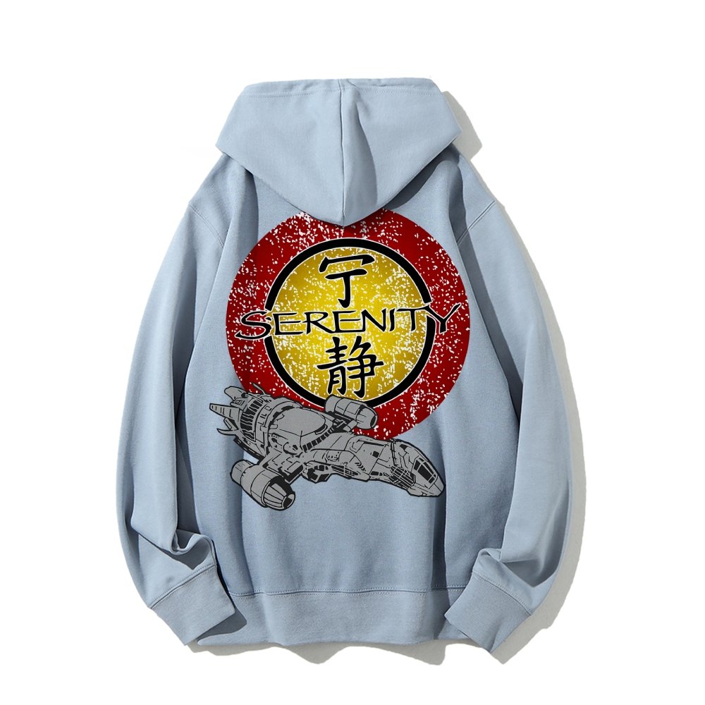 Firefly Mysterious Spacecraft Printed Back Cotton Hoodie