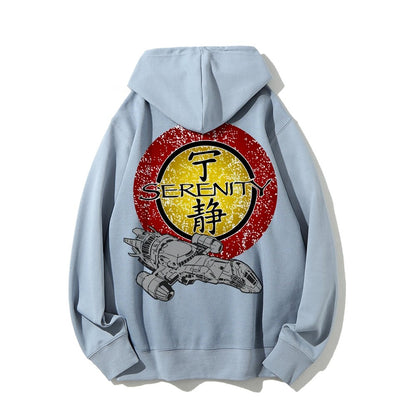 Firefly Mysterious Spacecraft Printed Back Cotton Hoodie