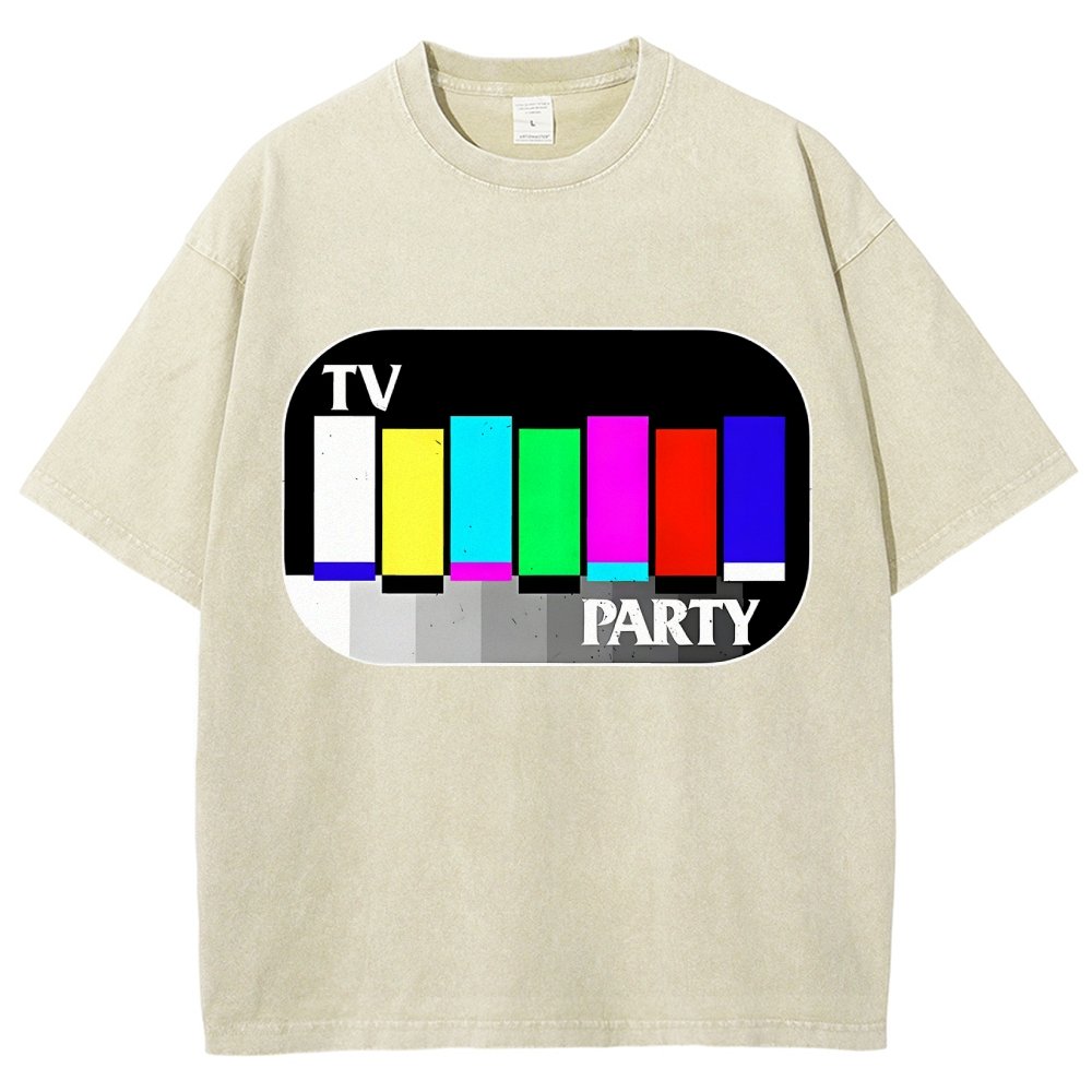 TV Party Vintage Distressed T-shirt