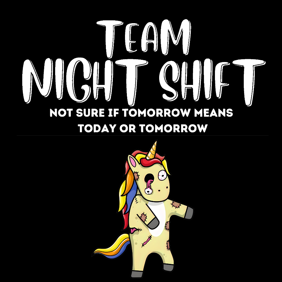 Night Shift Team - Zombie Unicorn! Geek T-Shirt