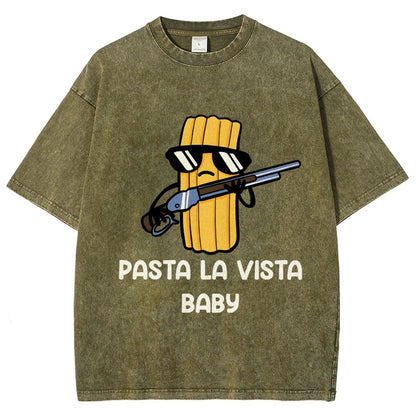 Pasta la Vista Baby Vintage Distressed T-shirt