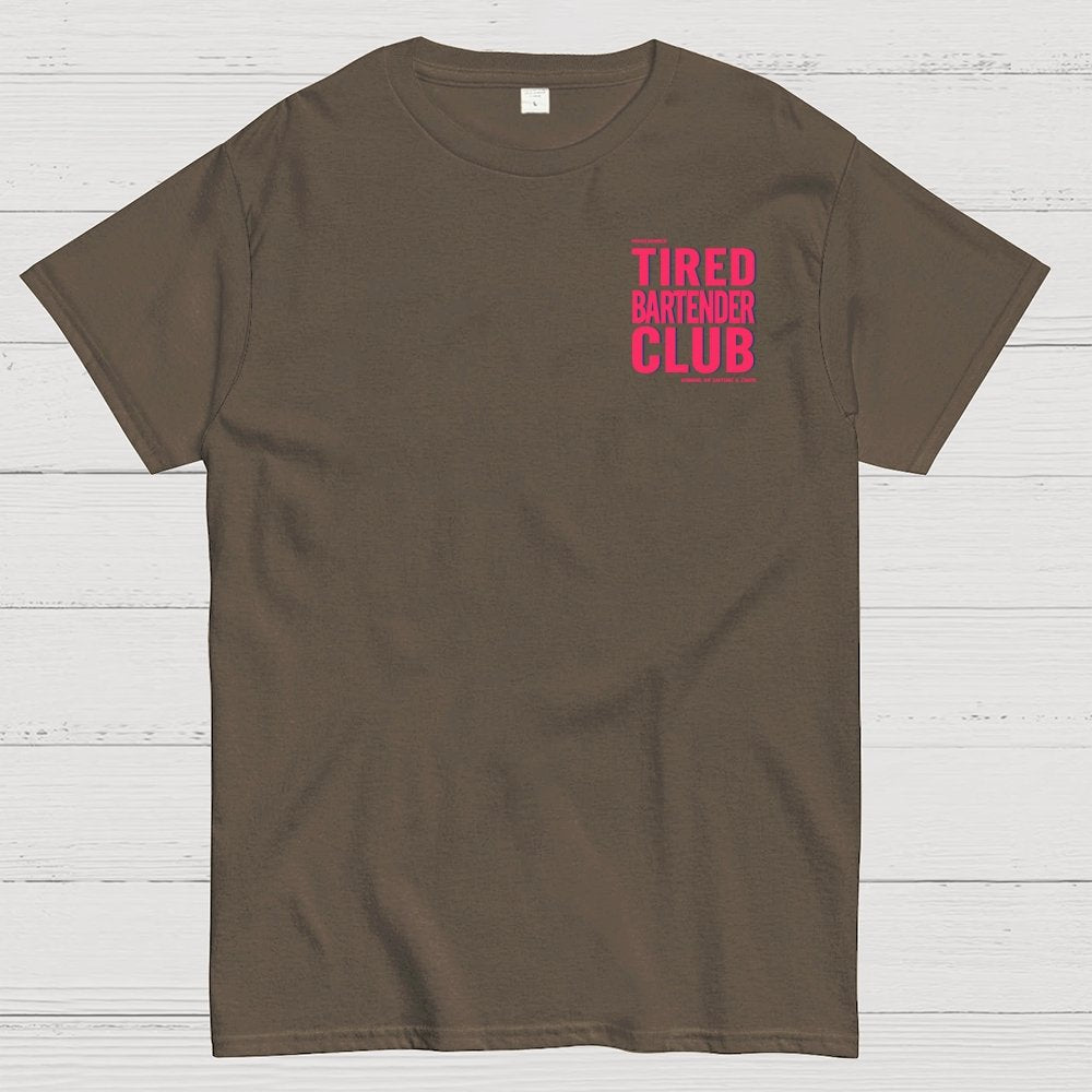 Tired Server Club Front And Back Printing Geek T-Shirt