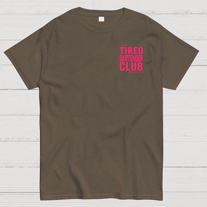 Tired Server Club Front And Back Printing Geek T-Shirt