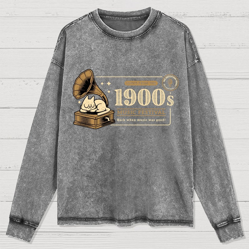 1900s Music Festival Washed Long Sleeve Tee 2509001398