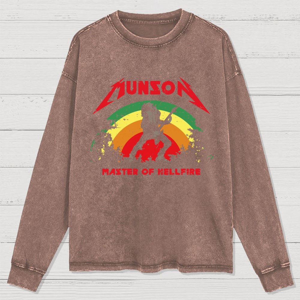 Master Of Hellfire Washed Long Sleeve Tee