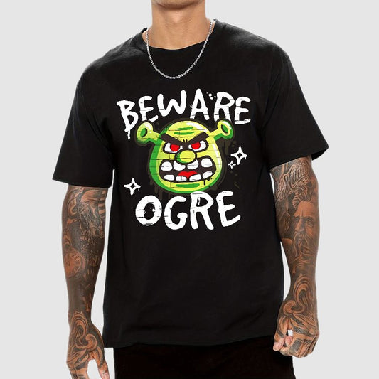 Beware Ogre Graffiti Geek T-Shirt