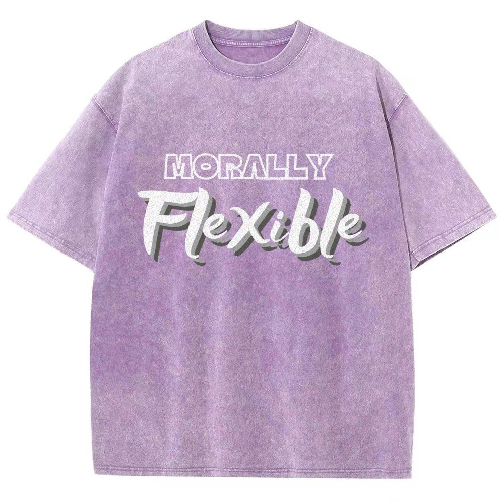 Morally Flexible Vintage Distressed T-shirt