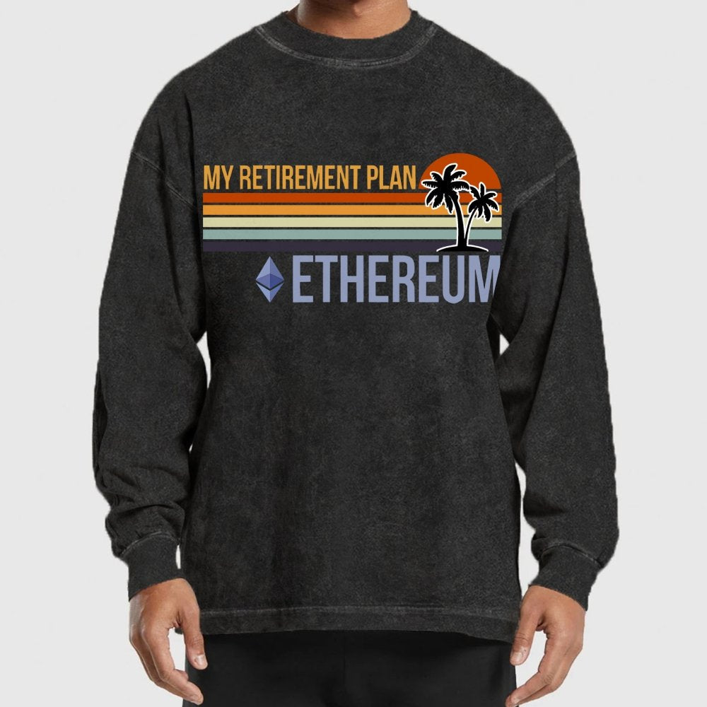 ETH Retirement Plan Washed Long Sleeve Tee