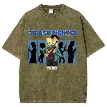 Choose Your Fighter Thief Vintage Distressed T-shirt
