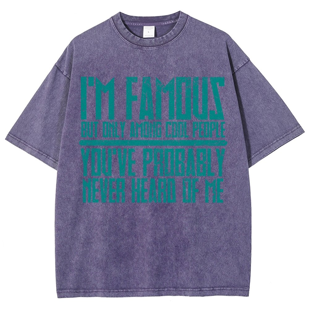 I’m Famous Among Cool People Vintage Distressed T-shirt