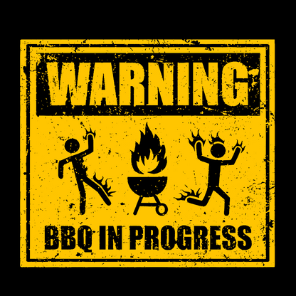 Warning BBQ In Progress Geek T-Shirt