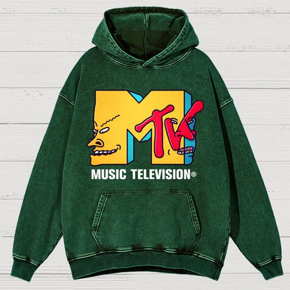 Music Television Vintage Distressed Hoodie