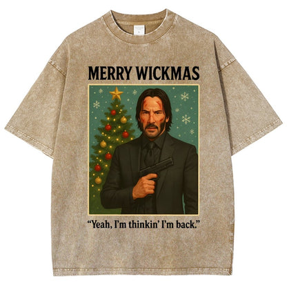 Merry Christmas Yeah, I'm Thinkin' I'm Back!  Vintage Distressed T-shirt