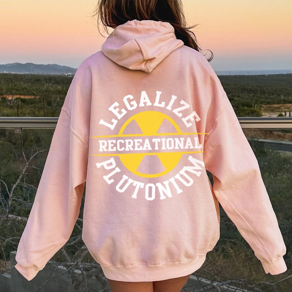 Legalize plutonium recreational Printed Back Unisex Cotton Hoodie