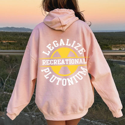 Legalize plutonium recreational Printed Back Unisex Cotton Hoodie