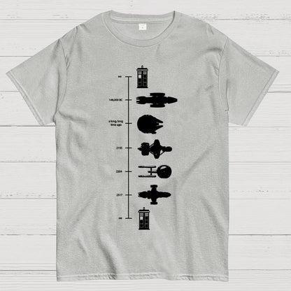 Sci-Fi Spaceship Timeline Geek T-Shirt