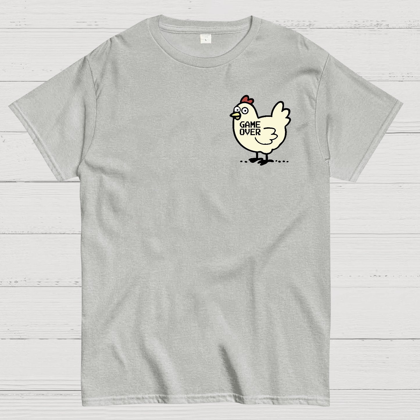 Chicken Game Don't Look At The Chicken Front And Back Printing Geek T-Shirt