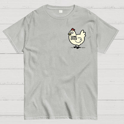 Chicken Game Don't Look At The Chicken Front And Back Printing Geek T-Shirt