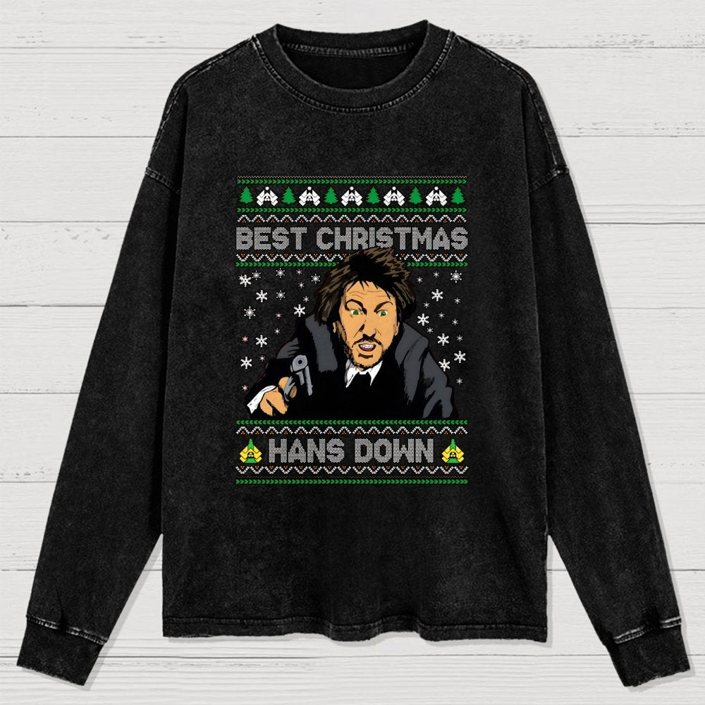 Best Christmas Hans Down Washed Long Sleeve Tee