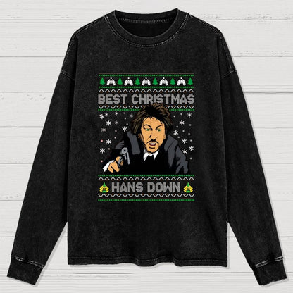 Best Christmas Hans Down Washed Long Sleeve Tee