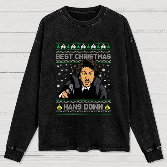 Best Christmas Hans Down Washed Long Sleeve Tee