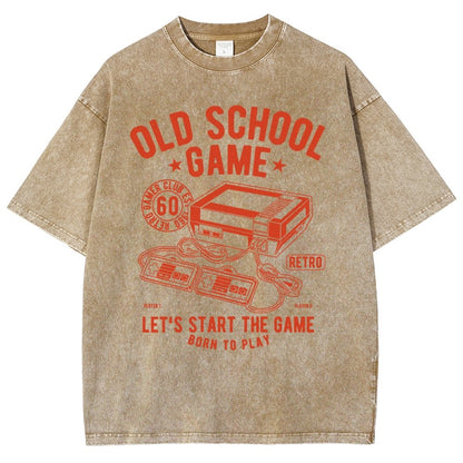 OLD SCHOOL GAME Vintage Distressed T-shirt
