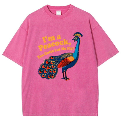 I'm A Peacock You Gotta Let Me Fly Vintage Distressed T-shirt