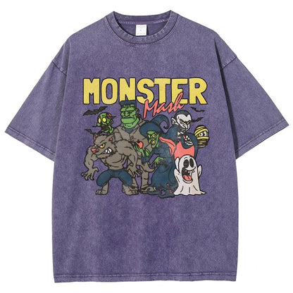 Monster Mashup - Retro Ghost Halloween Vintage Distressed T-shirt