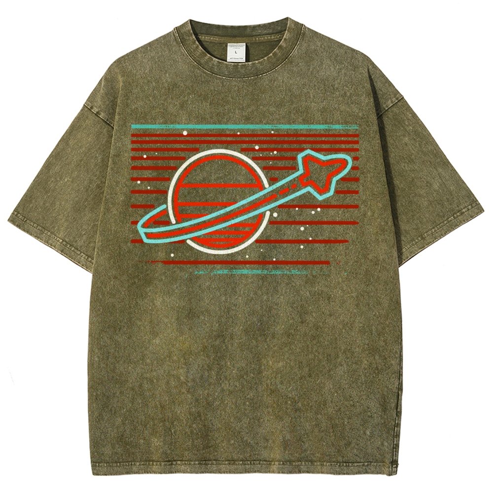 Retro Space Launch Vintage Distressed T-shirt