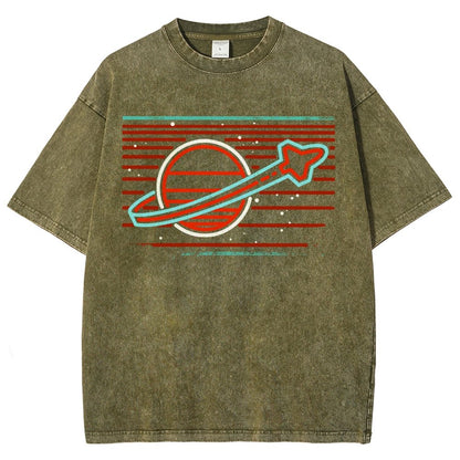 Retro Space Launch Vintage Distressed T-shirt