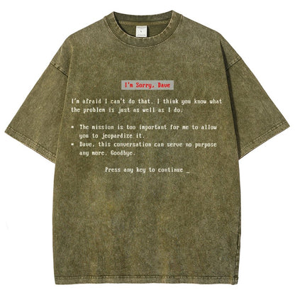 Blue Screen of AI Vintage Distressed T-shirt
