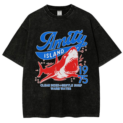 Seaside Town 1975 Vintage Distressed T-shirt