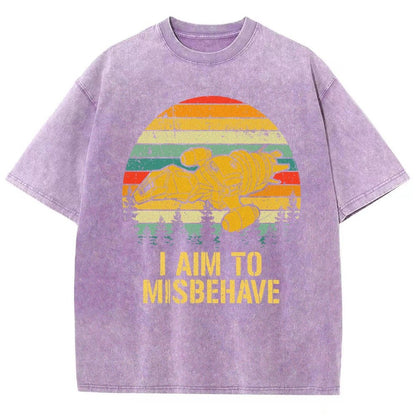 I Aim To Misbehave Vintage Distressed T-shirt