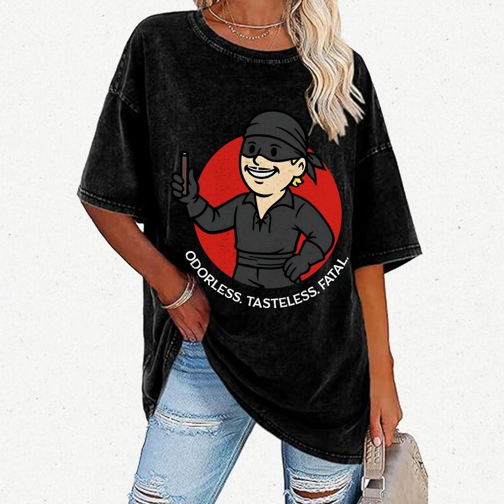 Odorless Tasteless Fatal Vintage Distressed T-shirt