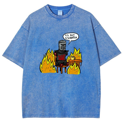 Tis Is Fine Vintage Distressed T-shirt
